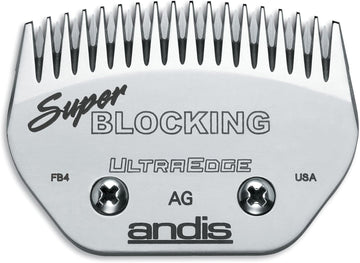 Andis 64340 Carbon-Infused Steel Ultraedge Super Blocking Large Animal Clipper Blade, Blocking, Stainless Steel