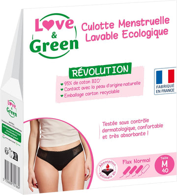 Lg Menstrual Panties Washable Ecological Size M Normal Flow Black