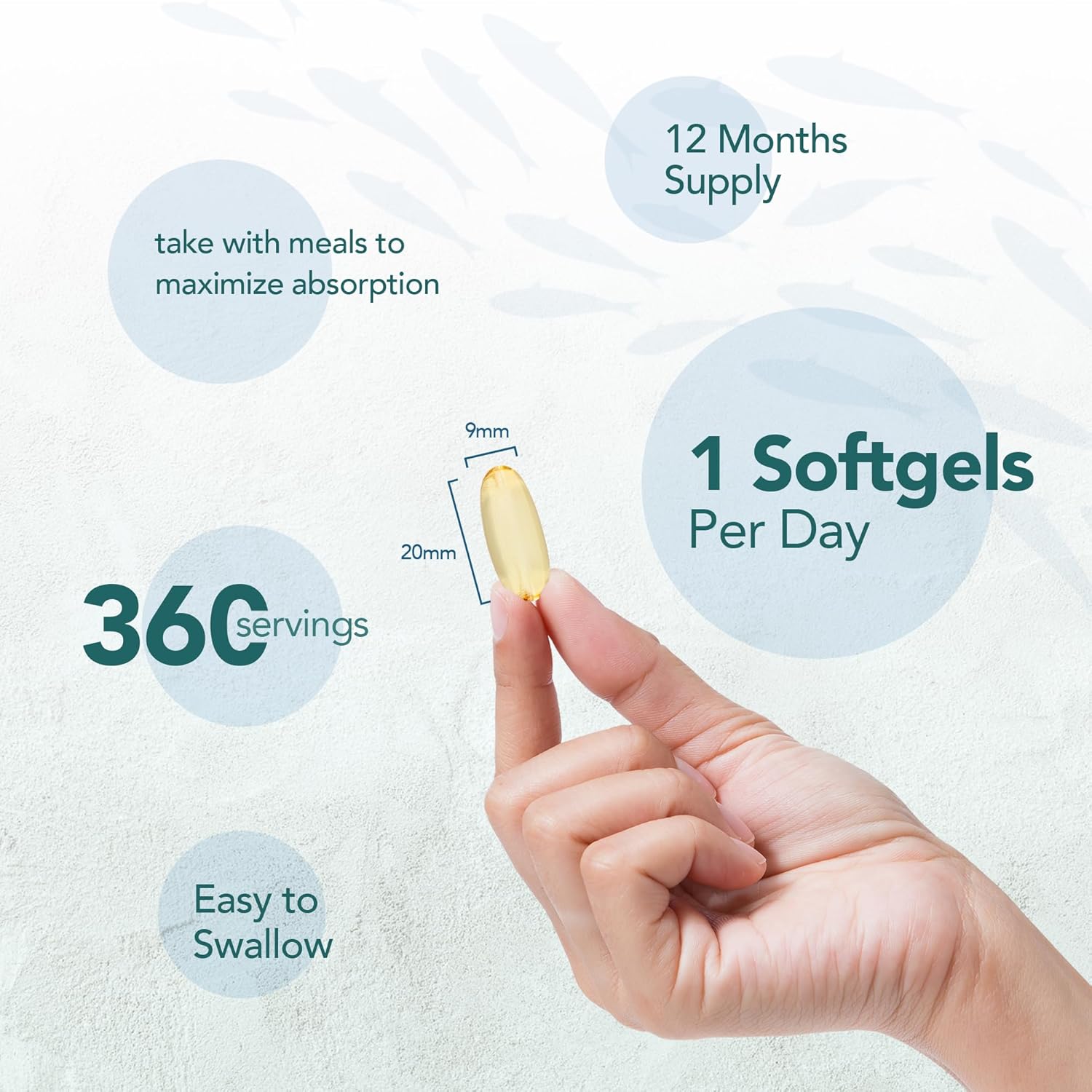 Omega 3 Fish Oil 1000mg, 360 Softgel Capsules. 12 Months Supply. EPA 180mg DHA 120mg. Supports Heart, Brain Function and Eye Health. : Amazon.co.uk: Health & Personal Care