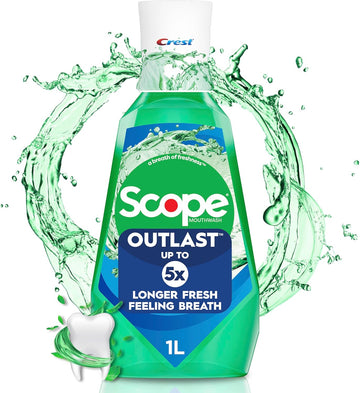 Crest Scope Outlast Mouthwash, Long Lasting Mint, 500 Ml