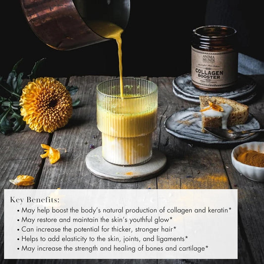 Anima Mundi Apothecary Vegan Collagen Powder - Plant-Based & Organic Collagen Booster - Helps Support Collagen & Keratin Production For Healthy Skin, Hair & Bones (4Oz/113G)