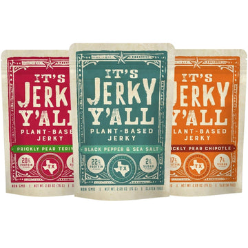 It'S Jerky Y'All Plant Based Jerky Variety Pack | Beyond Tender And Tasty Vegan Snacks | Non-Gmo, Gluten Free, Vegetarian (3 Pack)