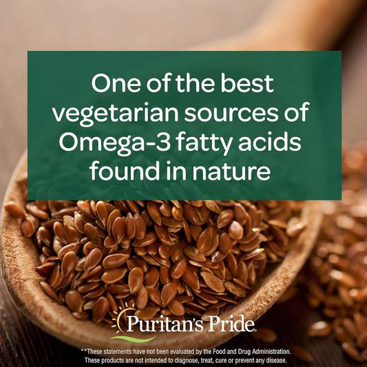 Puritan's Pride Organic Flaxseed Oil, Cold-Pressed, Source of Vegetari