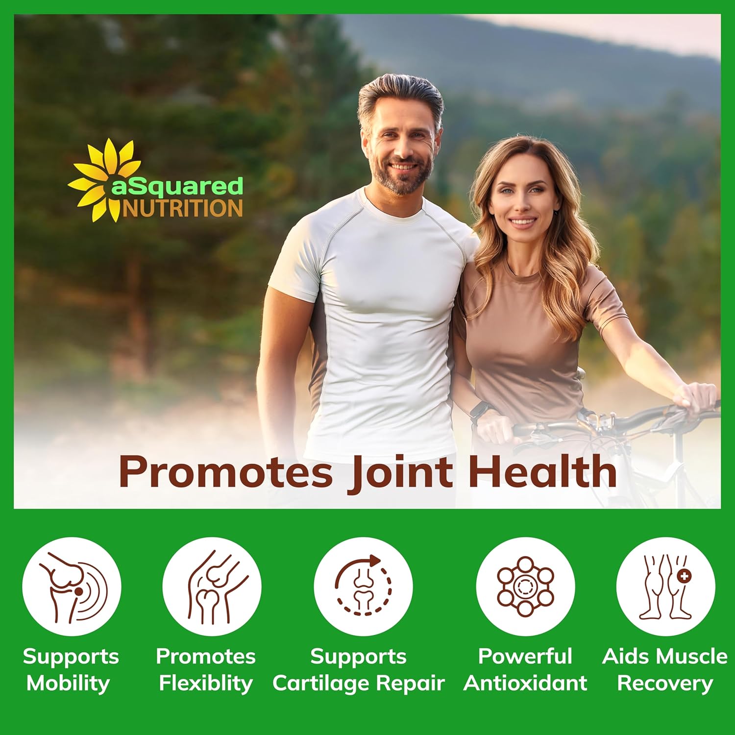 Asquared Nutrition Glucosamine Chondroitin Turmeric Msm Boswellia - 120 Capsules - Joint Support Supplement - Joint Support Relief Pills For Health - Natural Supplement For Back, Knee & Hands : Health & Household