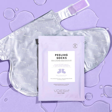 Voesh- Exfoliating Peeling Socks, Foot Peel For Dry Feet, Vegan Beauty, Callus Remover, Intensive Foot Treatment, At Home Spa, Treatment Socks