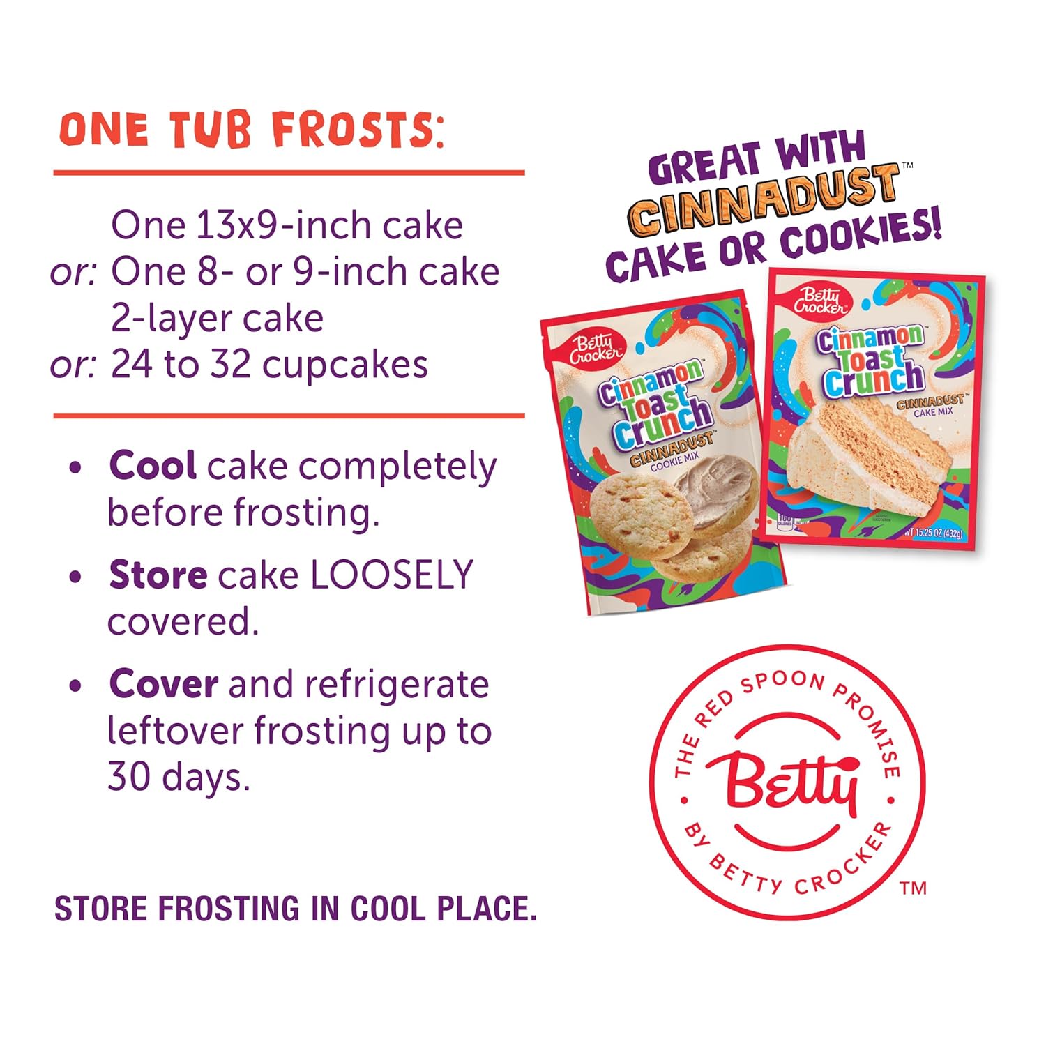 Betty Crocker Cinnamon Toast Crunch Frosting, Made With Cinnadust, 16 Oz (Pack Of 8)