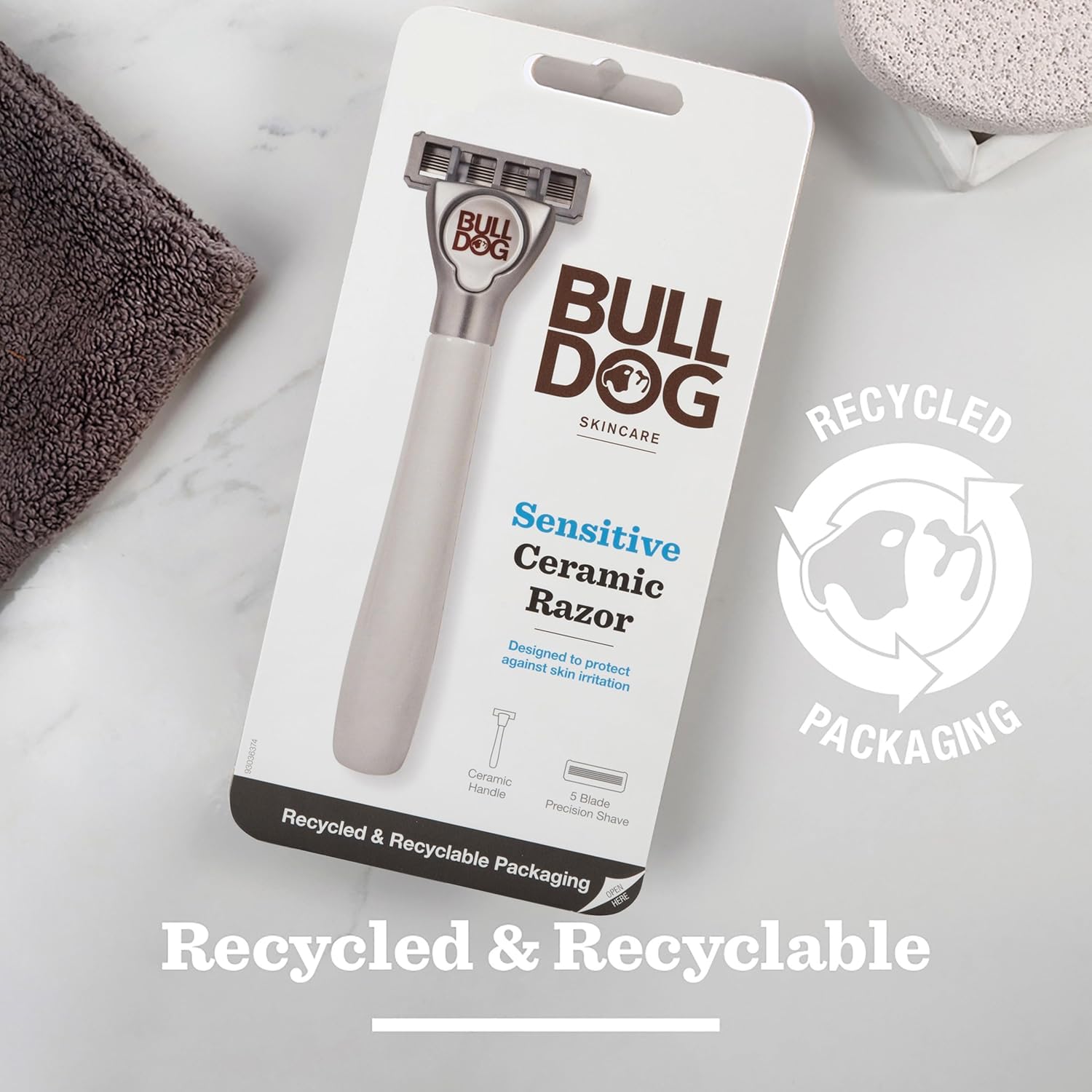 BULLDOG Skincare - Sensitive Ceramic Razor Multipack Smooth Glide Razor Handle Plus 9 Blade Refills for Men : Amazon.co.uk: Health & Personal Care