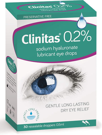 Clinitas 0.2% (Unit Dose) (Sodium Hyaluronate) 0.2% Pf Eye Drops, 0.5Ml 30'S (Pack Of 3)