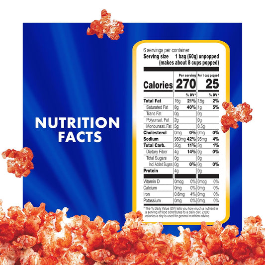 Act Ii Butter Flavor Microwave Popcorn, Mini Bags, 13.125 Oz., 12 Count Bags