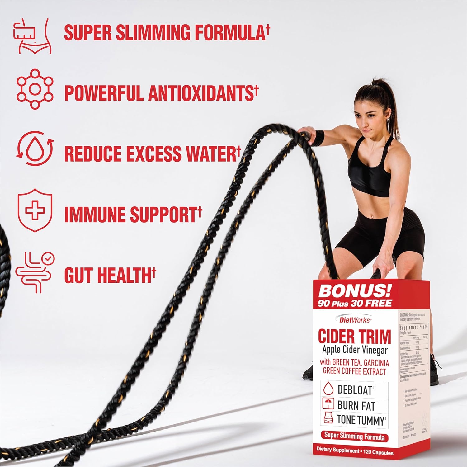 Windmill Dietworks Apple Cider Vinegar Capsules Ea, Ginger, Cayenne & Maple, 90 Count