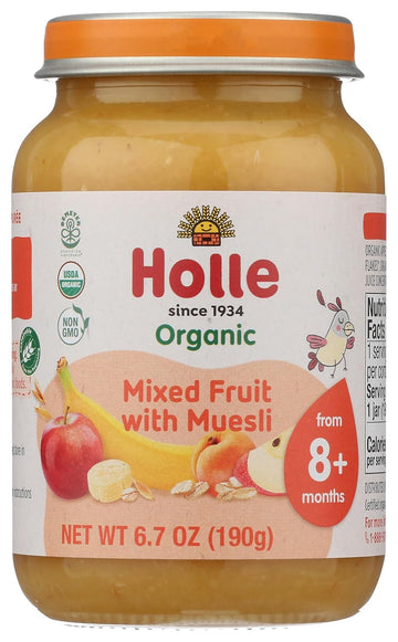 Holle Organic Mixed Fruit With Muesli Baby Food, 6.7 Oz
