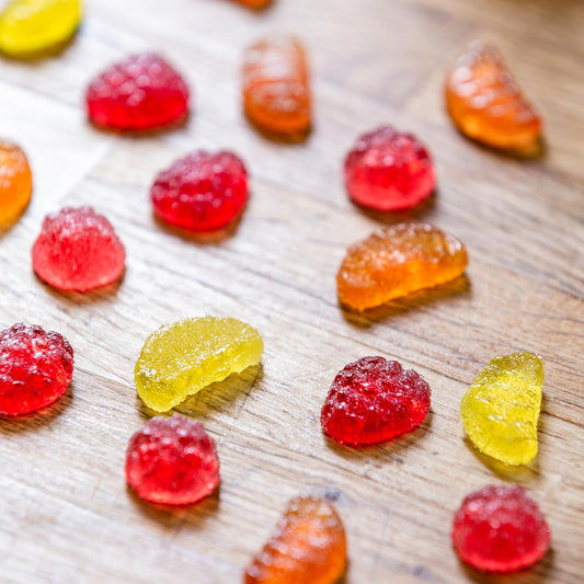 Just Wholefoods Organic Gummy Sweets 10 X 70G | Vegan, Gluten Free Fruit Flavoured Sweets | Plant-Based, No Artificial Ingredients And Reduced Sugar (Fruits)