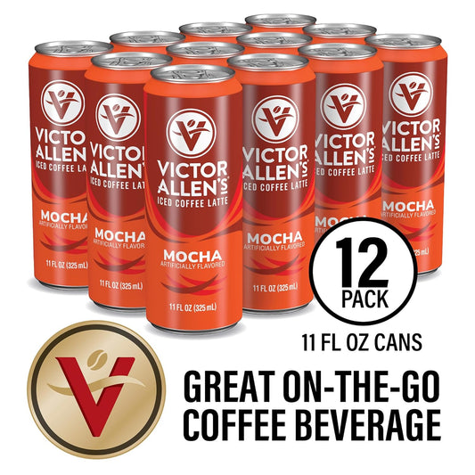 Victor Allen'S Coffee Mocha Iced Canned Coffee Latte, 11Oz Cans (12 Pack)