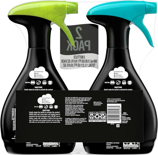 Febreze Unstopables Touch Fabric Spray And Odor Fighter, Fresh & Paradise, 16.9 Oz, Pack Of 2