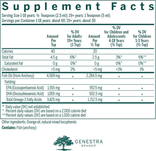 Genestra Brands Omega Efa Liquid | Supports Joint And Cardiovascular Health | 5.1 Fl. Oz