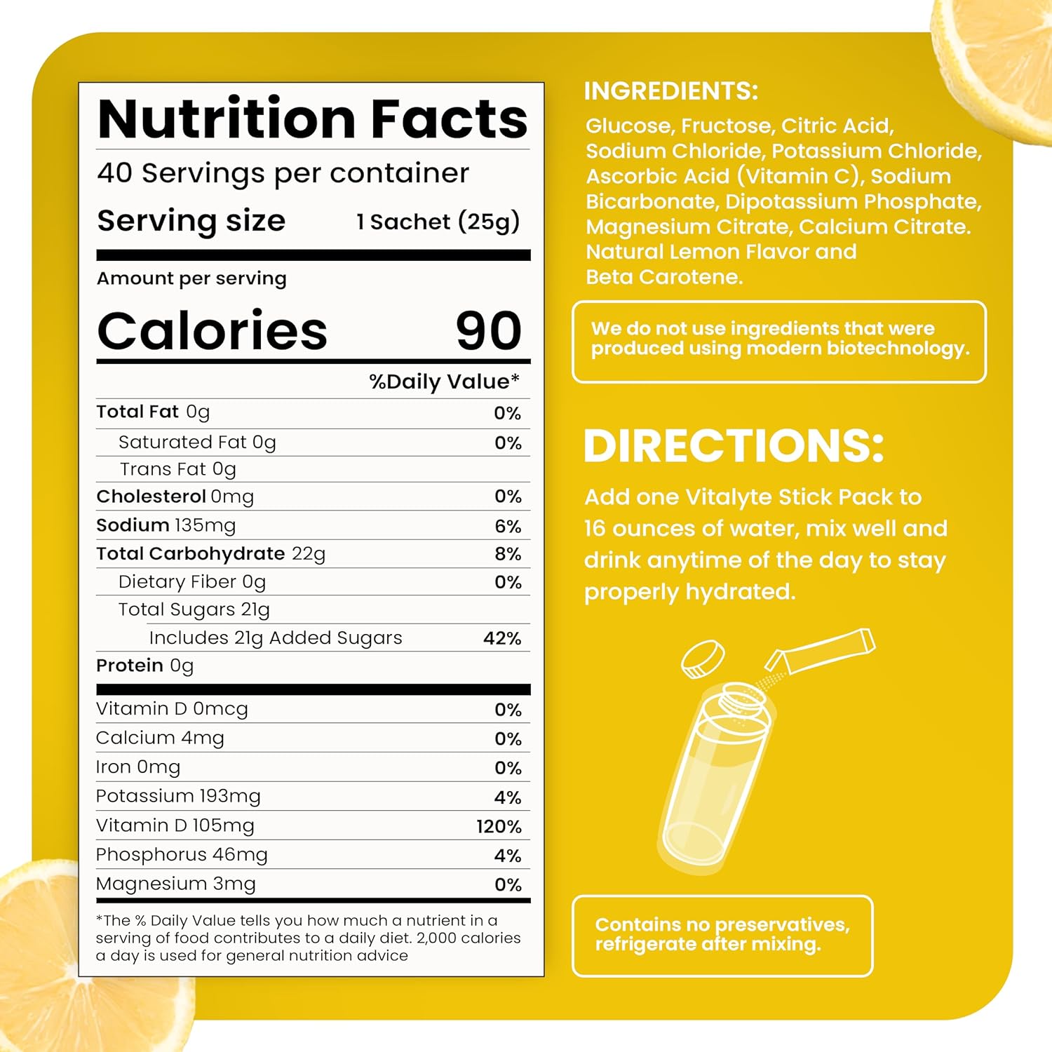 Vitalyte Electrolytes Packets Isotonic Sports Drink | Electrolytes Pow
