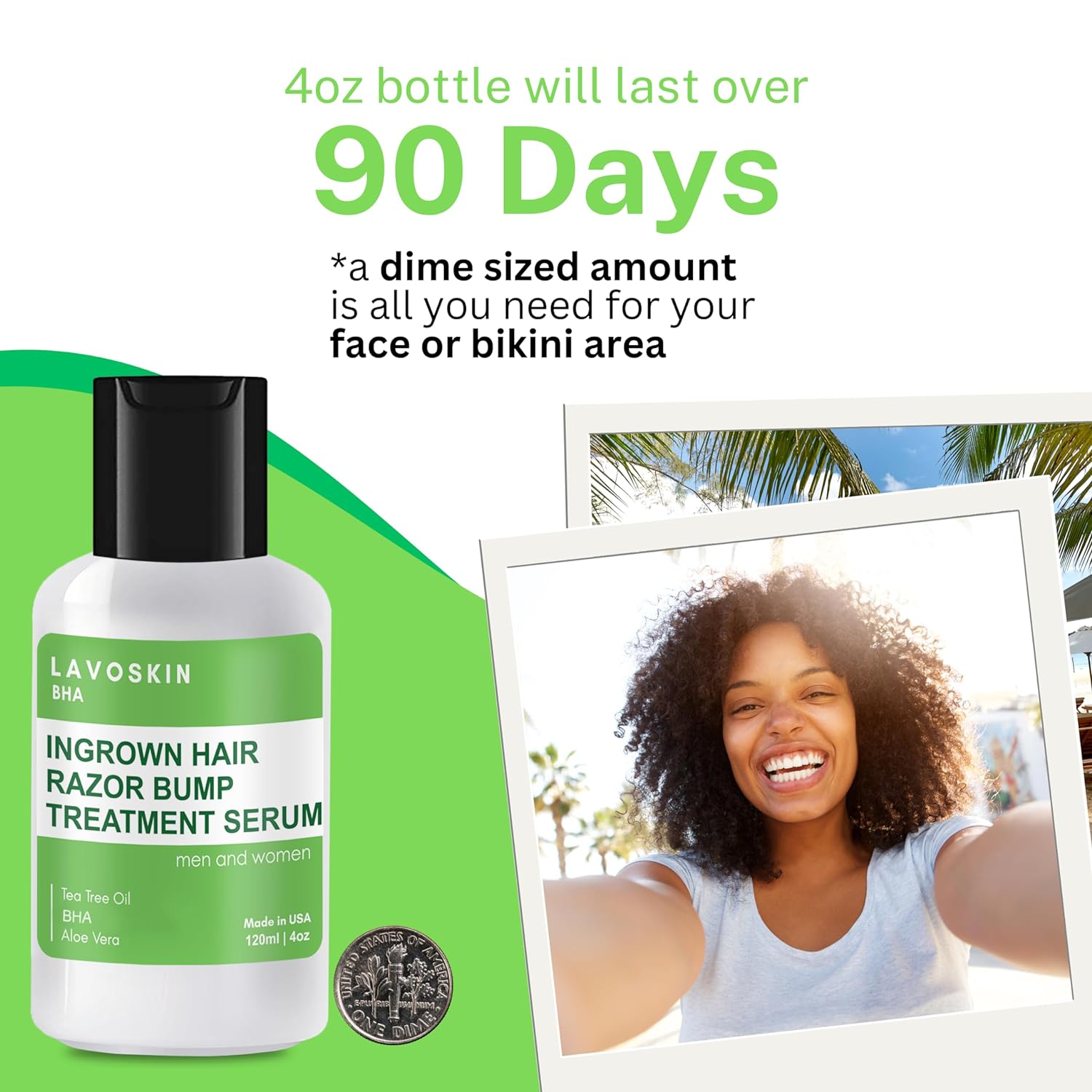 LAVO Tea Tree Gel w/Salicylic Acid - BEST Ingrown Hair Treatment - Razor Bump and Burn Remover - Bikini Lines & Acne - Use After Shaving, Hair Removal, Waxing, Laser, Electrolysis - for Men and Women : Beauty & Personal Care