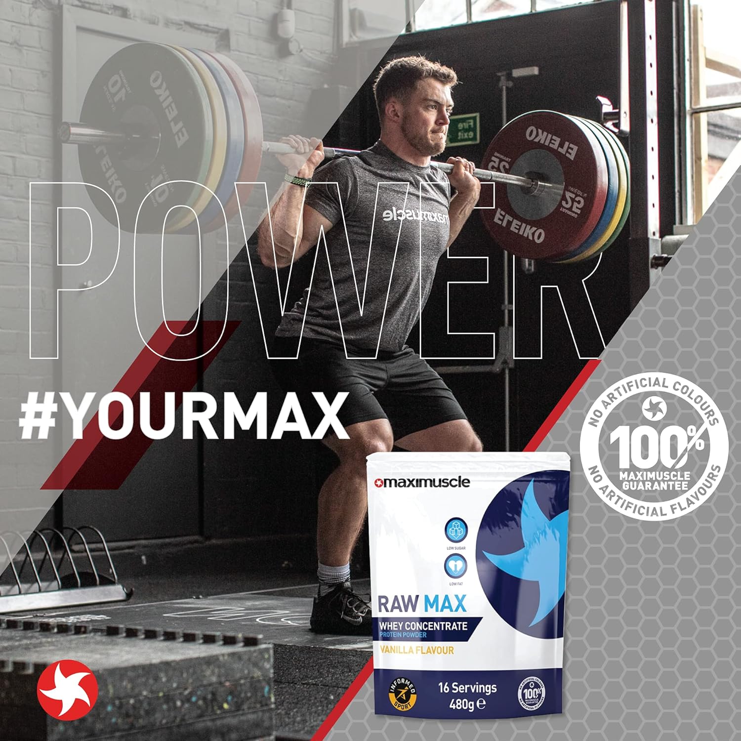 Maximuscle Raw Max | Whey Protein Powder | Protein Shake with Whey Concentrate | Low Fat, Low Sugar, Gluten-Free | Vanilla, 480g - 16 Servings : Amazon.co.uk: Health & Personal Care
