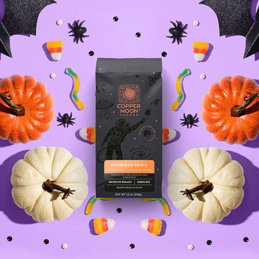 Copper Moon Ground Coffee, Medium Roast, Pumpkin Spice Blend, 12 Oz