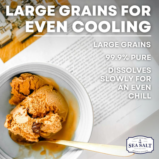 Rock Salt For Ice Cream Making, Universally Compatible Coarse And Non-Iodized Salt For All Ice Cream Maker, 30 Oz Bag