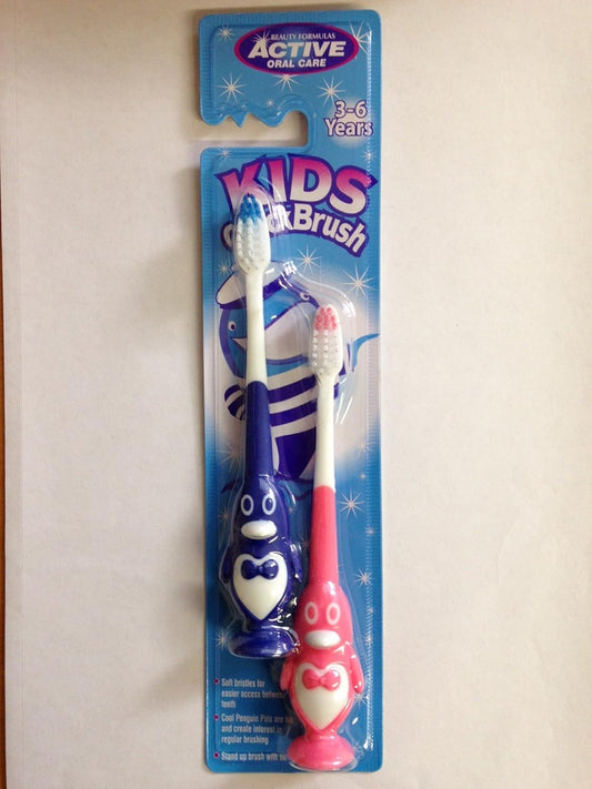 Active Kids Quick Brush 2 Pack Blue/Pink
