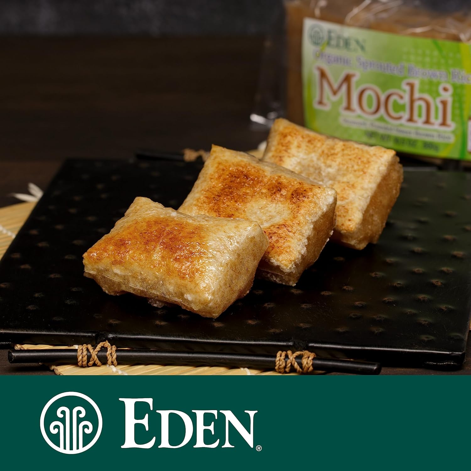 Eden Organic Sprouted Brown Rice Mochi, 100% Sprouted Whole Grain, Traditionally Made In Japan, 10.5 Oz : Fresh Cut Vegetables Produce : Grocery & Gourmet Food