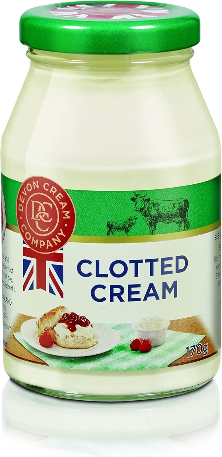 Devon Cream Company THREE x 170g Jar English Clotted Cream with - Long Shelf Life Perfect for Scones and With Fruit from GREAT BRITISH TRADING LIMITED : Amazon.co.uk: Grocery
