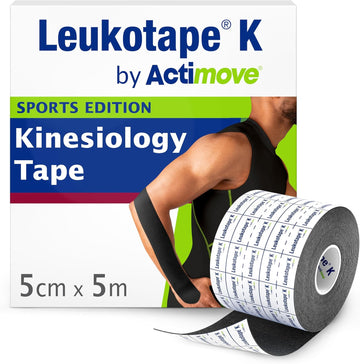 Leukotape K By Actimove Sports Edition Kinesiology Tape For Muscle Support And Pain Relief, 5Cm X 5M, Pink, 1 Roll