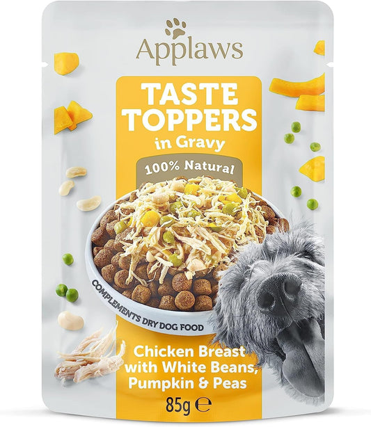Applaws 100% Natural Wet Dog Food Pouch, Grain Free Chicken With Vegetables In Gravy 85G (12 X 85G Pouches)Tt9410Ce-A