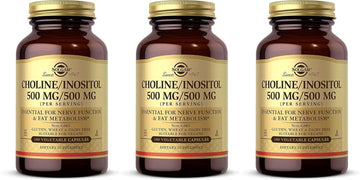 Solgar Choline/Inositol 250/250Mg 100 Vcaps 3-Pack