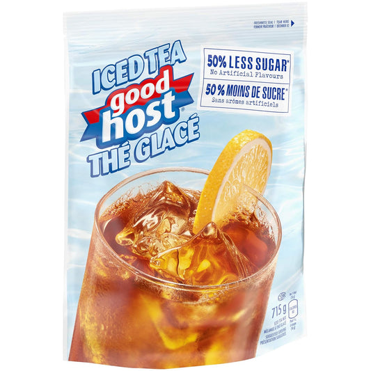 Goodhost Original Iced Tea Mix, Less Sugar, 715G Pouch - Imported From Canada