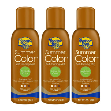 Banana Boat Self Tanning Spray For All Skin Tones, Airbrush Color, Reef Friendly, 5 Ounce - Pack Of 3
