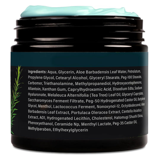 Nuvadermis Tea Tree Oil Foot Cream - Soothing Moisturizer For Dry Cracked Feet, Athletes Foot, Ringworm & More - Enriched With Allantoin & Aloe Vera - 7 Oz