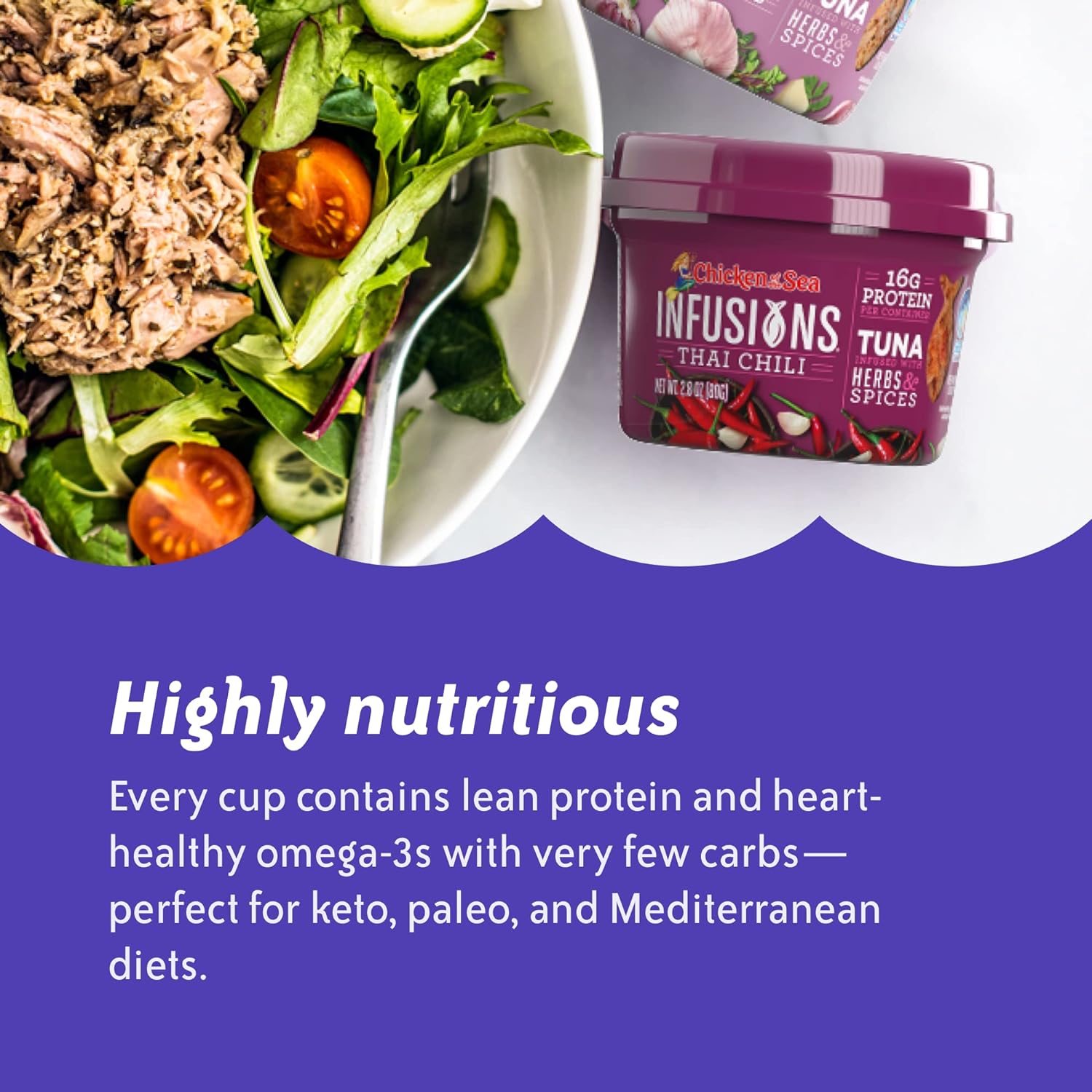 Chicken of the Sea Infusions Tuna, Cracked Black Pepper, 2.8-Ounce Cups (Pack Of 6) : Grocery & Gourmet Food