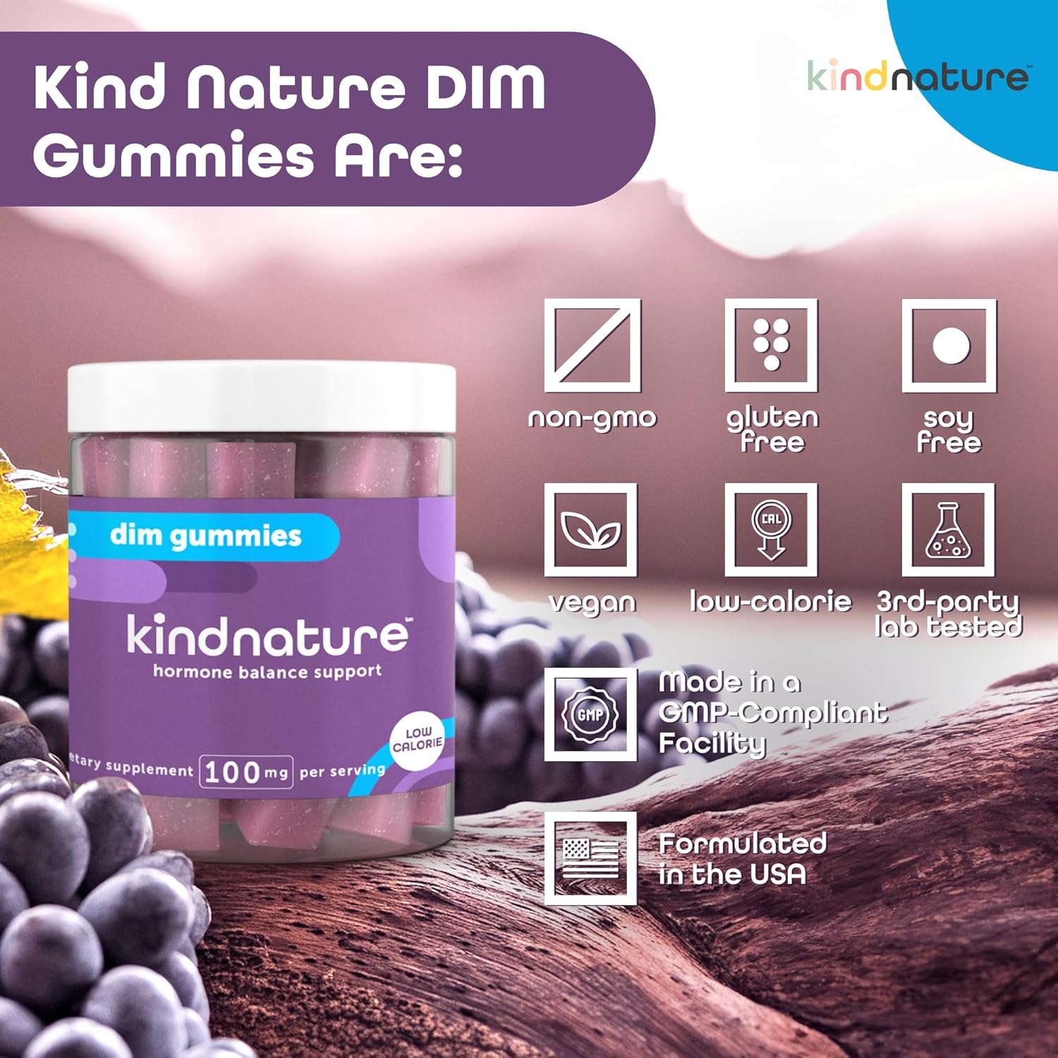 Kindnature Dim Supplement Gummies - 100Mg Dim Gummies : Health & Household