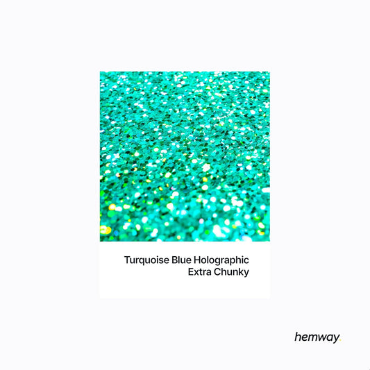 Hemway Ultra Sparkle Glitter - Fluorescent Green | Extra Chunky Metallic Flakes For Resin & Epoxy Crafts | Supplies For Tumblers, Festival, Hair, Face, Body, Eye & Nail Art Decoration | 100 G