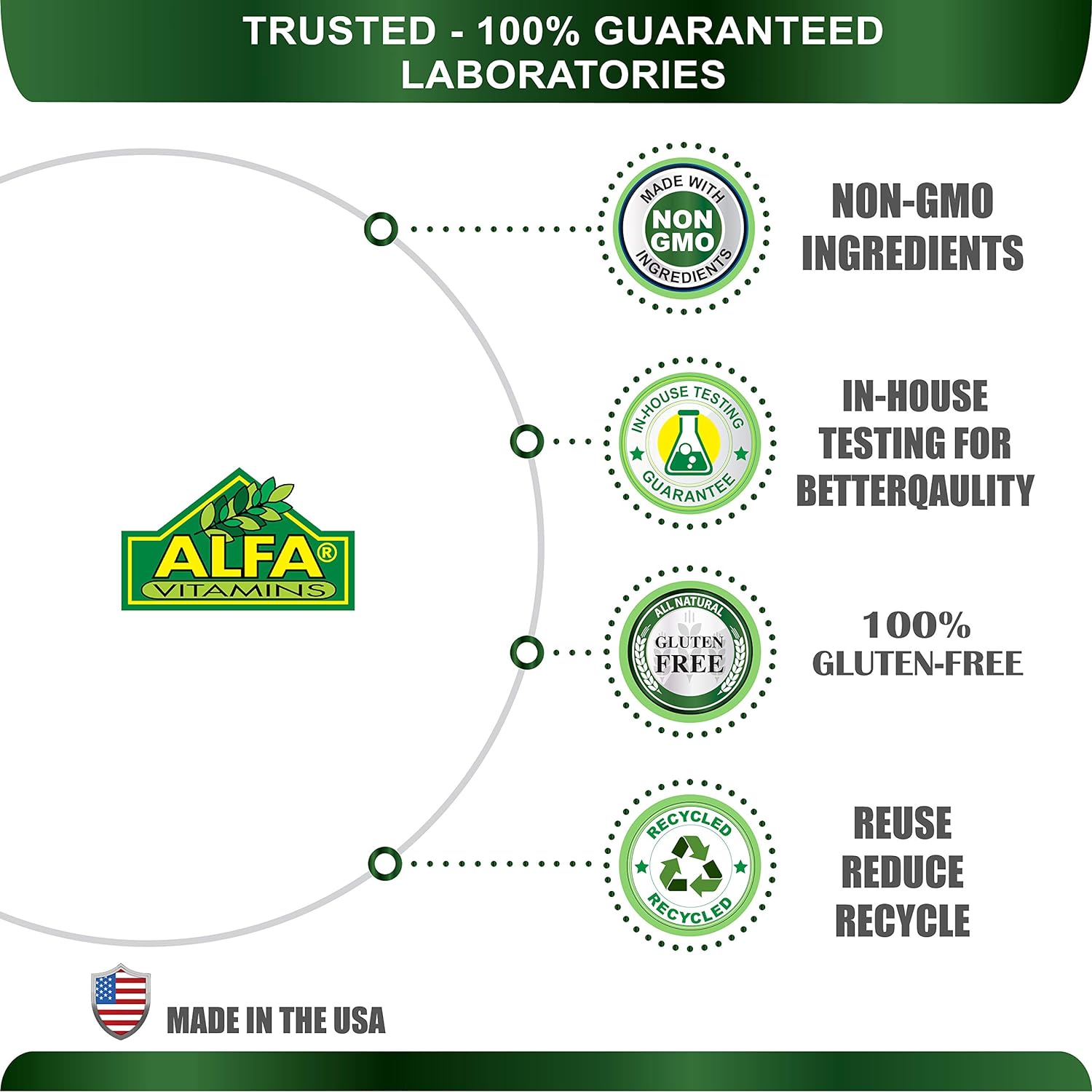 ALFA VITAMINS Vision Support 60 Capsules - Nutritional Support for Healthy Eyes : Health & Household