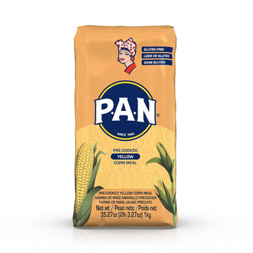 P.A.N. Yellow Corn Meal β Pre-Cooked Gluten Free And Kosher Flour For Arepas (2.2 Lb/Pack Of 1)