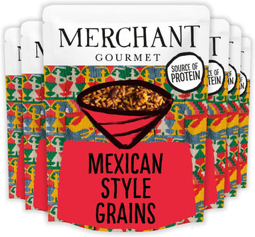 Merchant Gourmet Cooked Spicy Mexican Style Grains - Microwave Rice & Quinoa Mix - Source Of Fibre, Low Fat & Vegan - Pack Of 6 X 250G Ready-To-Eat Pouches