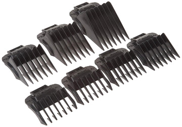 Andis 01380 7-Piece Snap-On Comb Set - Easy To Use, Perfect Grooming Tool β Blade Attachments For Mba, Ml & Sm Model Trimmers - Black