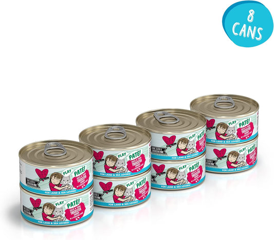 Weruva B.F.F. Play - Best Feline Friend PatƩ Lovers, Aw Yeah!, Duck & Tuna Trickster With Duck & Tuna, 5.5Oz Can (Pack Of 8)
