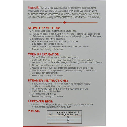 Zatarain'S Jambalaya Mix, 40 Oz - One 40 Ounce Box Of Jambalaya Rice Mix, Perfect As A Stand-Alone Side Or Signature Cajun Dish With Sausage, Chicken Or Seafood