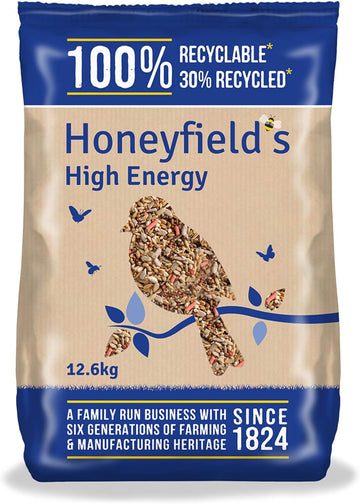 Bird Food - High Energy Seeds, High In Protein And Essential Vitamins, Great For Hanging Feeders, Bird Tables, And Ground Feeding, Bulk Bag (12.6Kg) - Honeyfield’S71001012