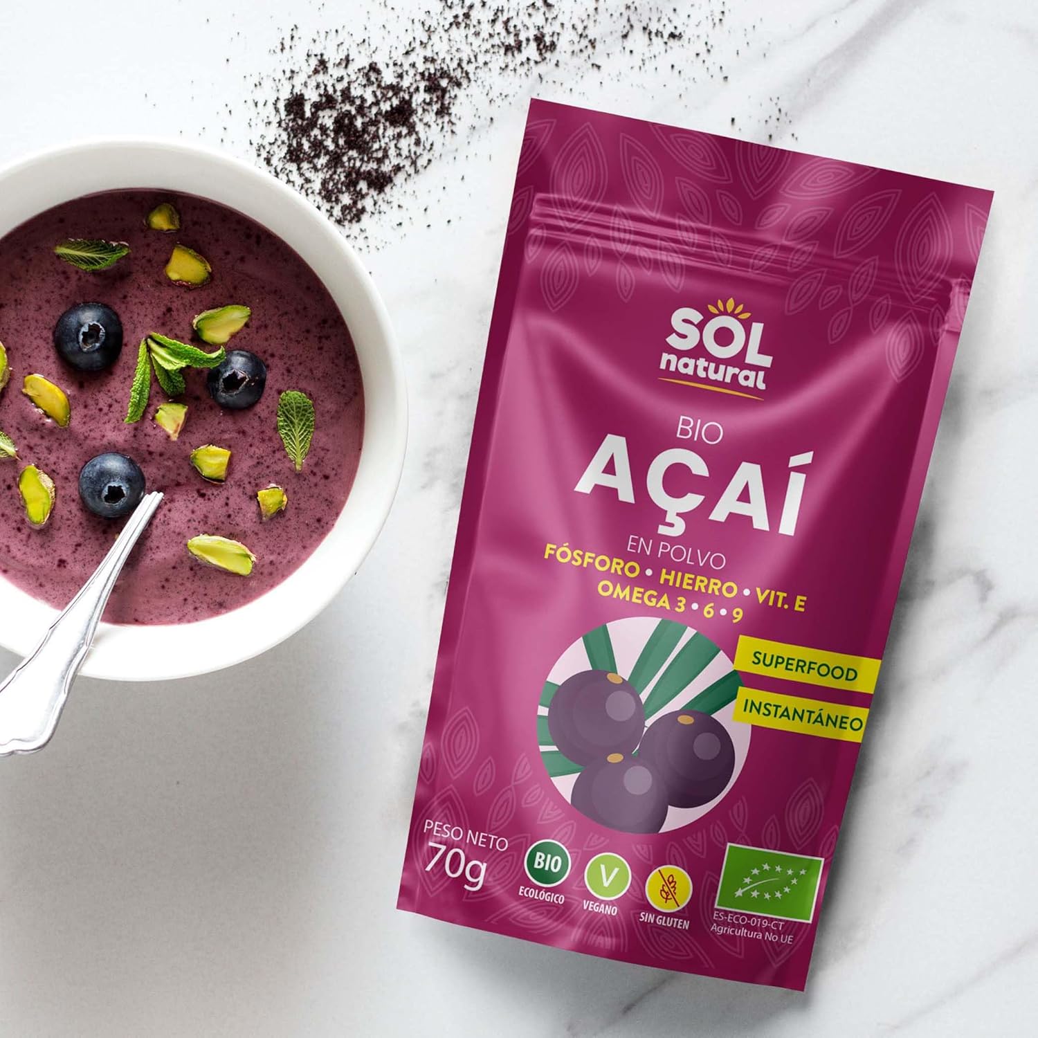 Acai En Polvo Bio 70G Sol Natural