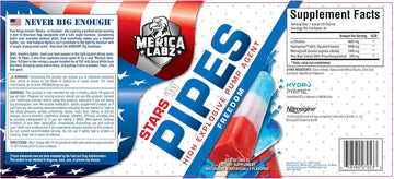 'Merica Labz Stars 'N Pipes High Explosive Pump Agent, Stimulant-Free, 6G Of L-Citrulline, 20 Servings (Freedom)