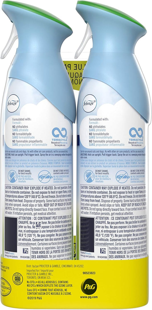 Febreze Air Freshener Spray, Odor Eliminator, Gain Original, 250 Gram Each, 2 Count