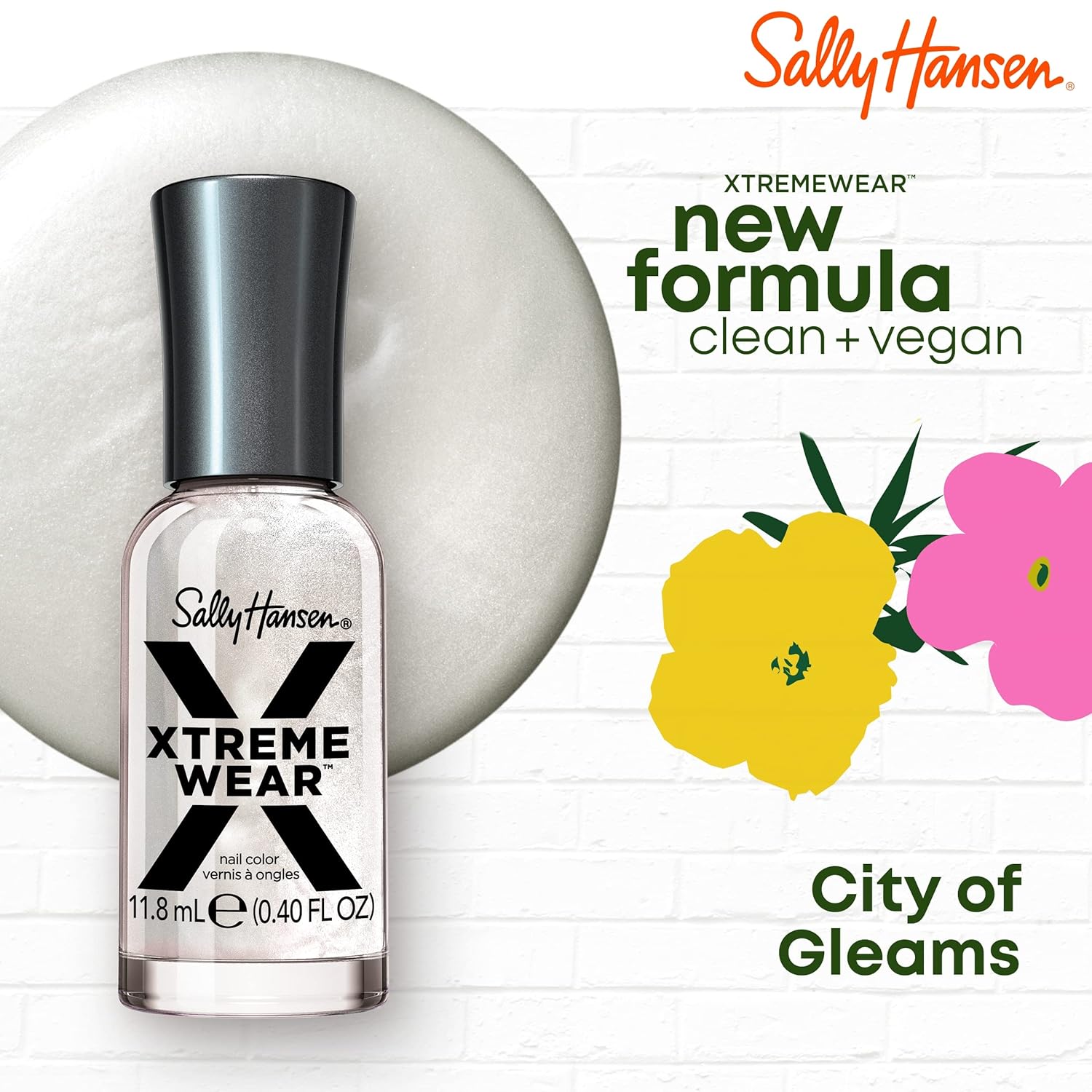 Sally Hansen Xtreme Wear Nail Polish - City of Gleams - 0.12 fl oz. : Beauty & Personal Care