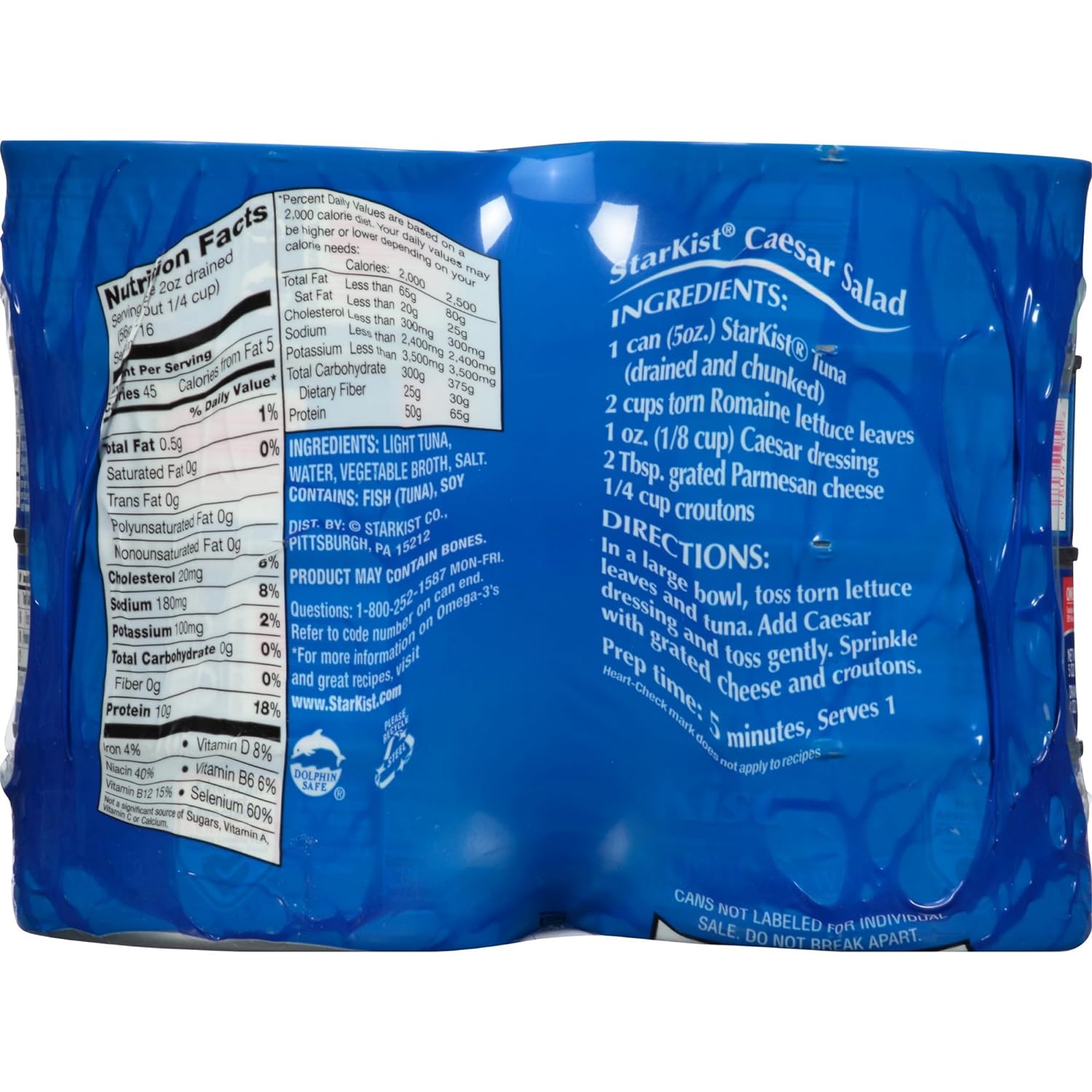 StarKist Chunk Light Tuna in Water, 5 oz Can, Pack of 8 : Video Game Accessories : Everything Else