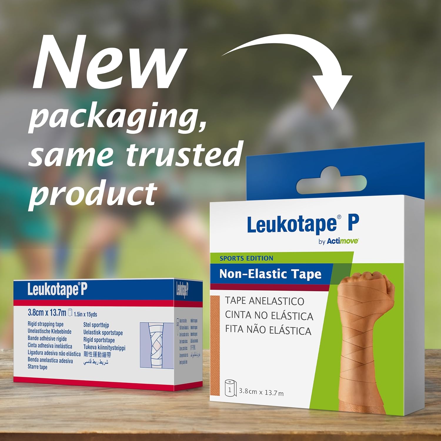 Leukotape P by Actimove Sports Edition Rigid Medical Tape for Sprains and Injury Prevention, 3.8 cm x 13.7 m, Beige, 1 Roll : Amazon.co.uk: Health & Personal Care