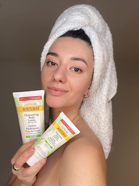 Burt'S Bees Moisturising Hand Cream For Very Dry Hands And Sensitive Skin, With Aloe & Rice Milk, 70.8 G (Pack Of 2)